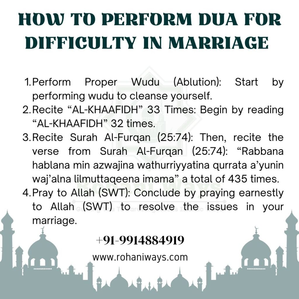 How To perform Dua For Difficulty In Marriage 