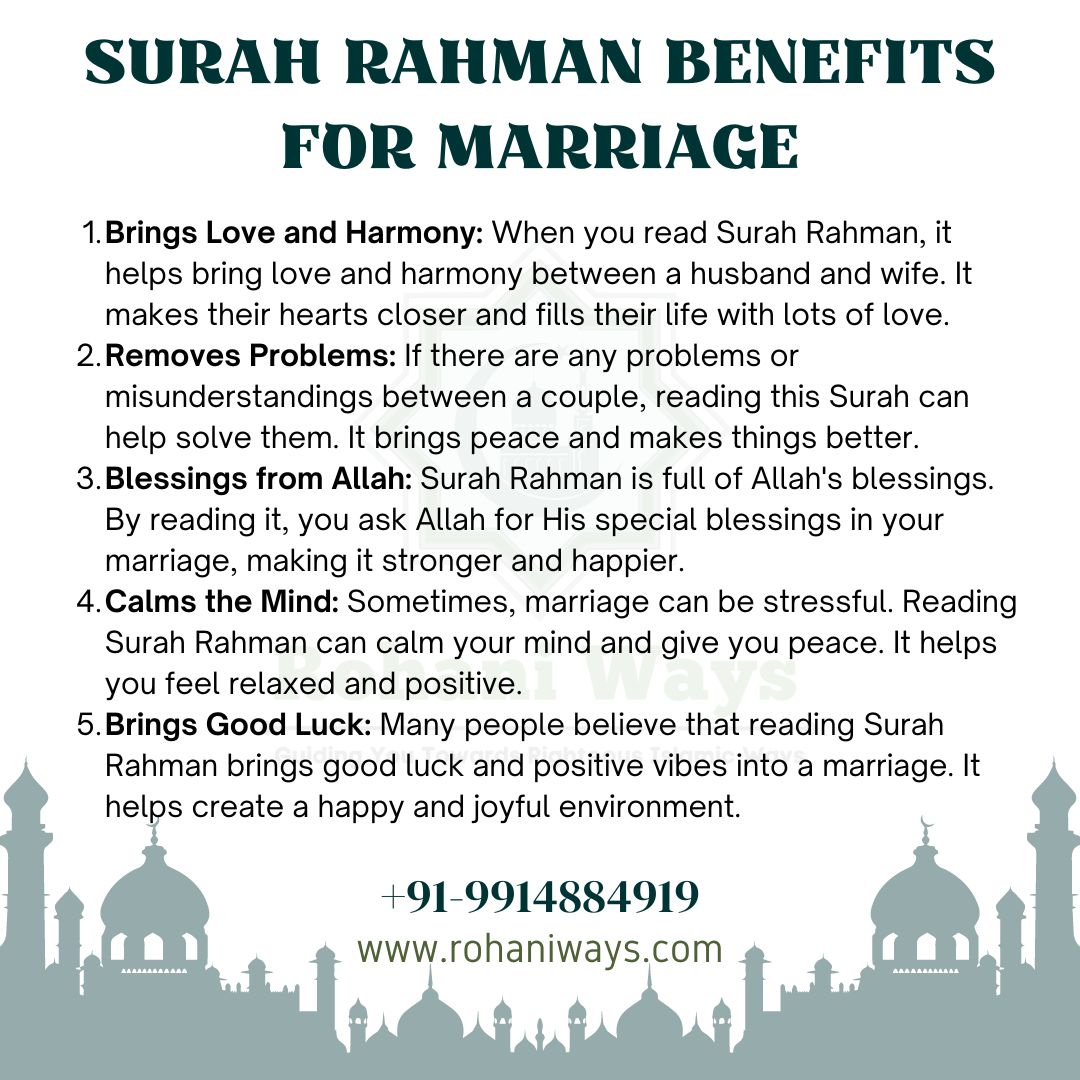 Powerful Surah Rahman Wazifa For Marriage In 3 Days