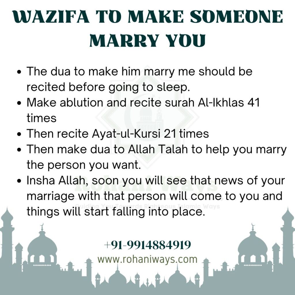 Wazifa To Make Someone Marry you